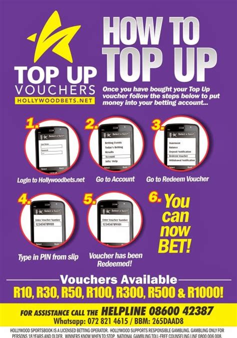 Hollywoodbets Top Up Vouchers – Hollywoodbets .